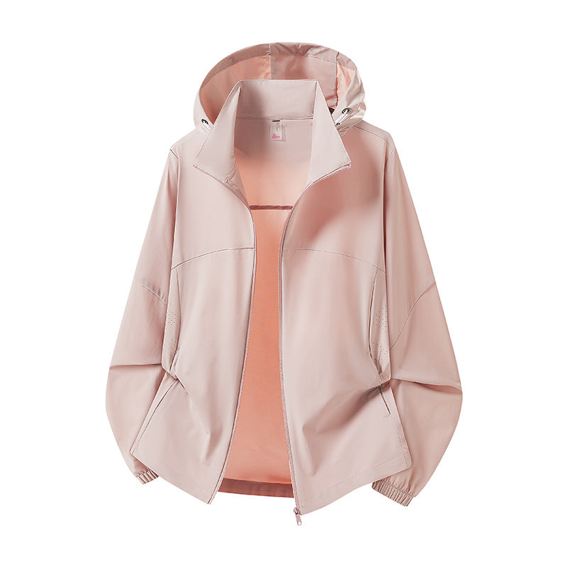 Herren Leichte Kapuzen-Regenjacke mit atmungsaktivem Softshell-Material und elastischen Bündchen Drune