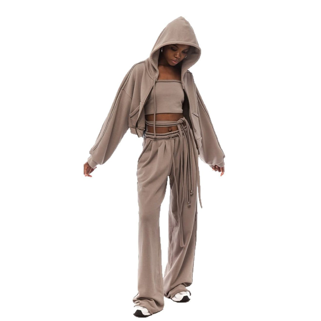 Damen Sportliches Oversized Hoodie-Set Drune