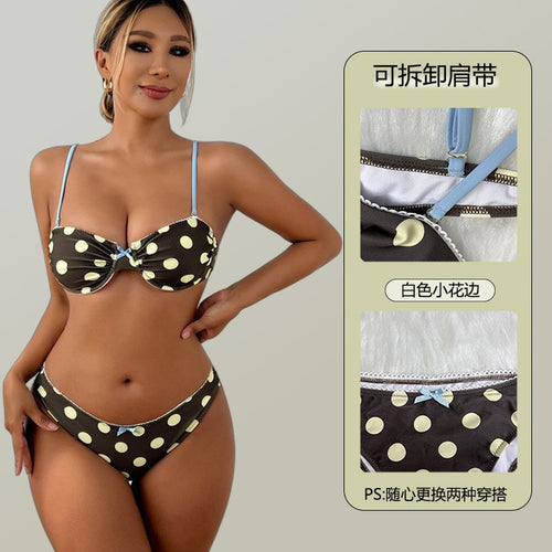 Damen Bunte gepunktete Bikini-Set Drune