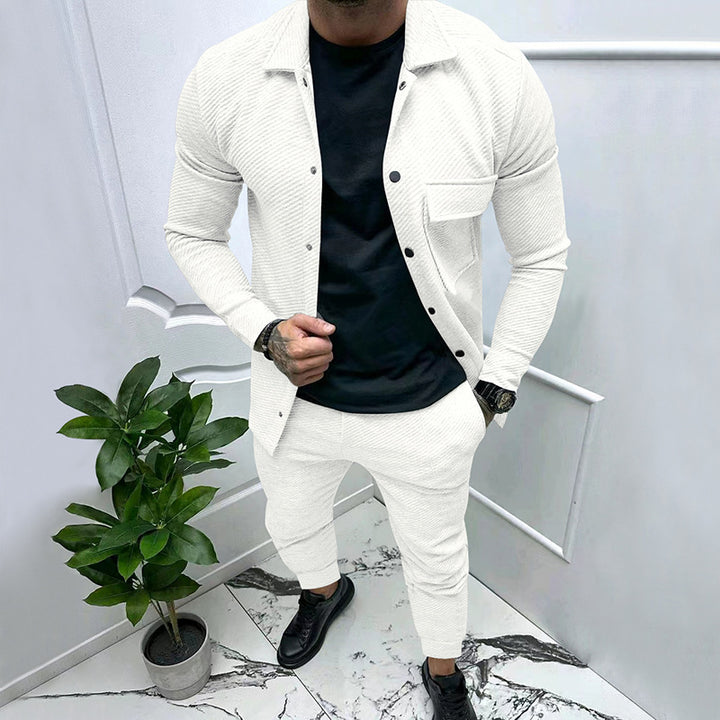 Herren modisches Freizeitanzug mit strukturiertem Design Drune