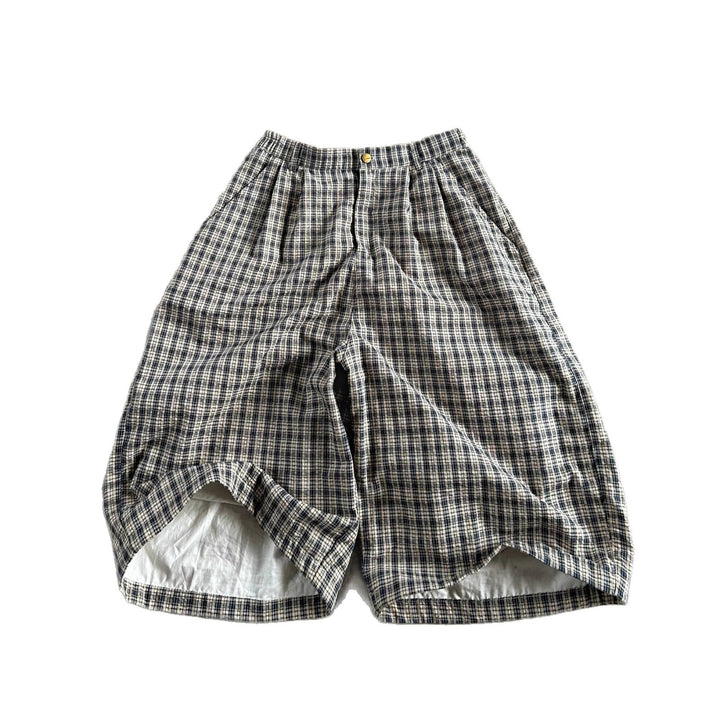 Damen Weit geschnittene Karoshorts Drune