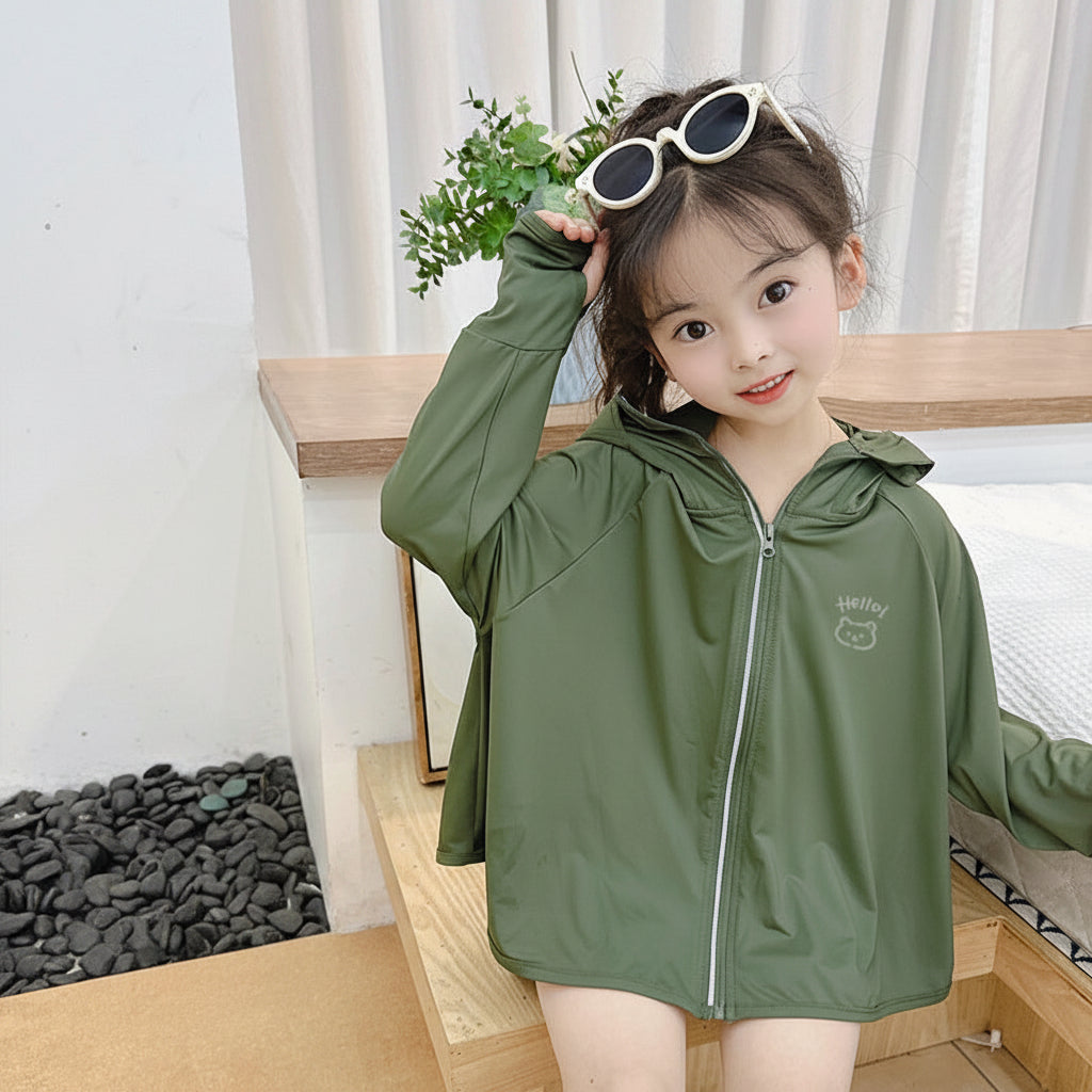 Damen Atmungsaktive Kapuzenjacke mit Anti-UV-Schutz Drune
