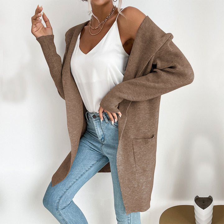 Damen Lässiger Strickmantel Drune