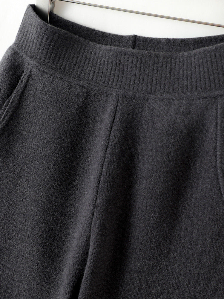 Damen Hochtaillierte Strickhose mit kaschmirähnlicher Haptik und schmal zulaufendem Bein Drune