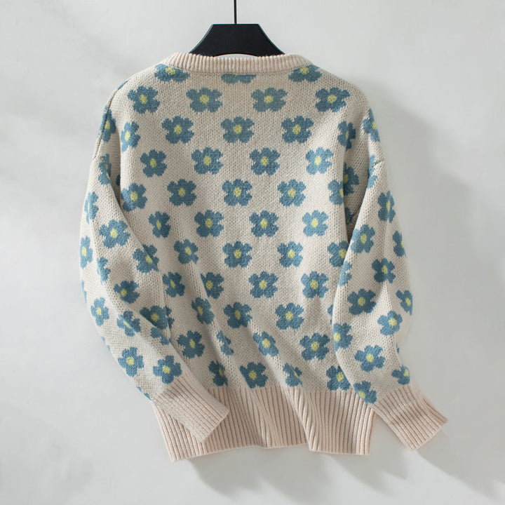 Drune | Strickpullover mit Blumenmuster