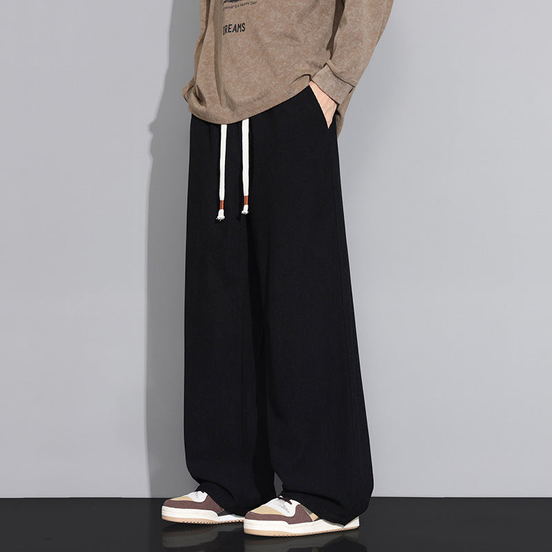 Damen Weitgeschnittene Stoffhose mit Kordelzug