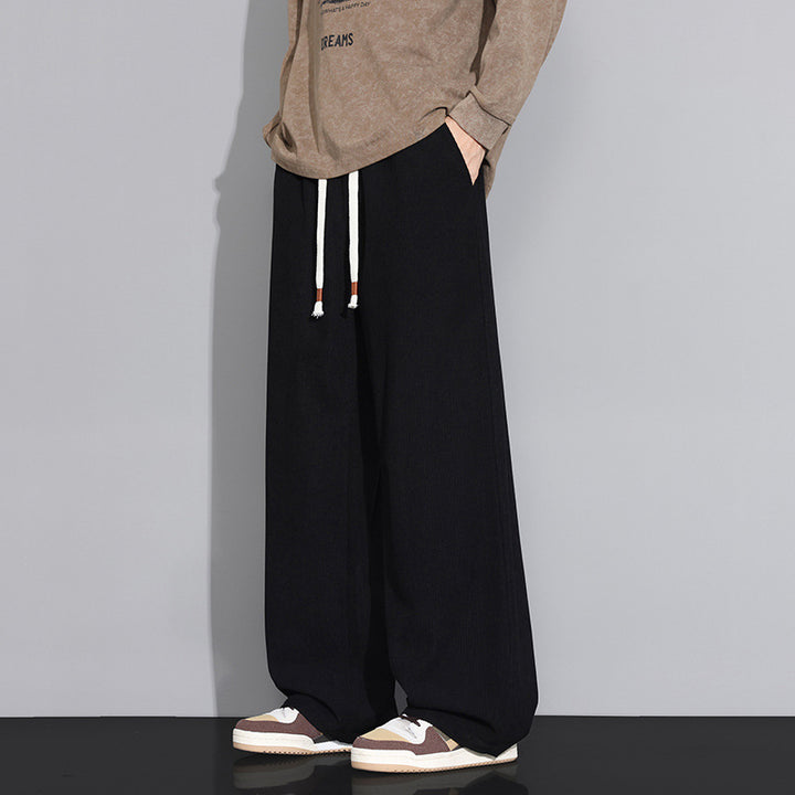 Damen Weitgeschnittene Stoffhose mit Kordelzug