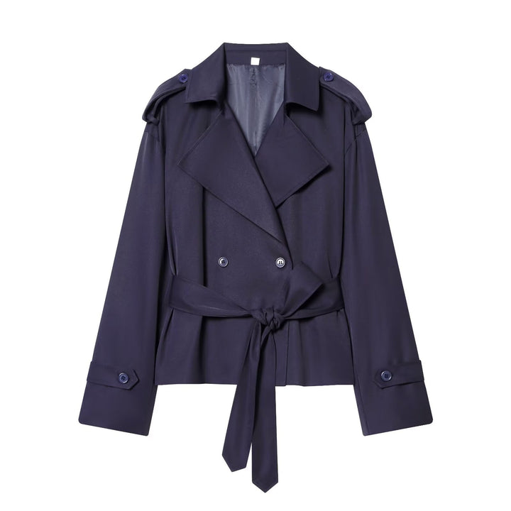 Damen Leichte wattierte Windjacke mit Stehkragen und Polka‑Dot‑Print Drune
