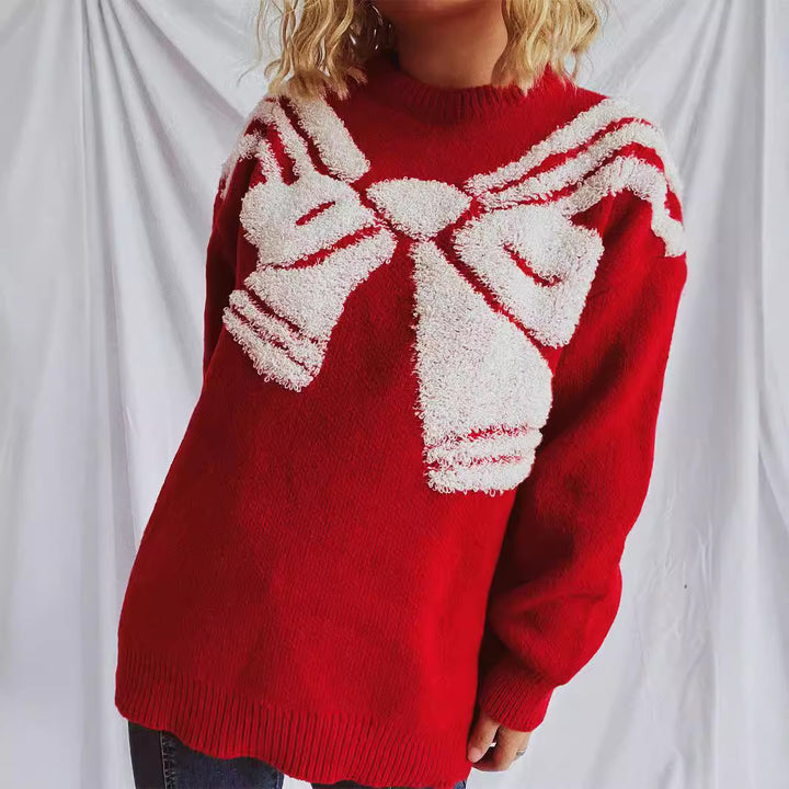 Damen Strickpullover mit festlichem Design und weichem Material Drune