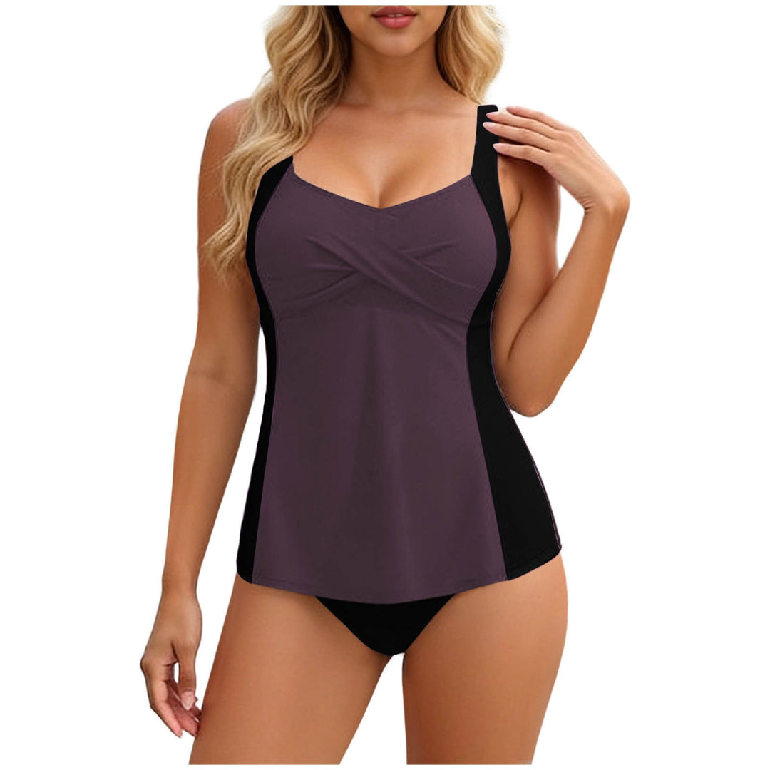 Damen Tankini mit elegantem Wickeldesign und figurformenden Einsätzen Drune