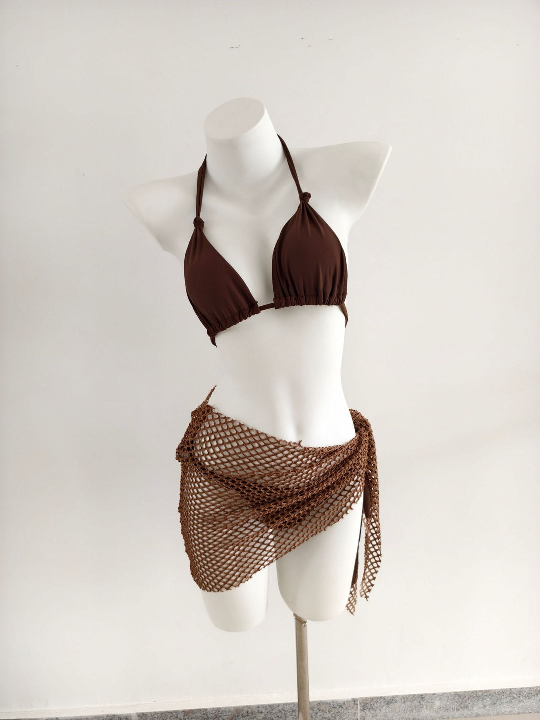Damen Triangel-Bikini mit modischen Netzrock-Details Drune