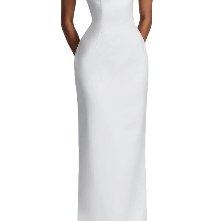 Damen Elegantes langes Hochzeitskleid Drune