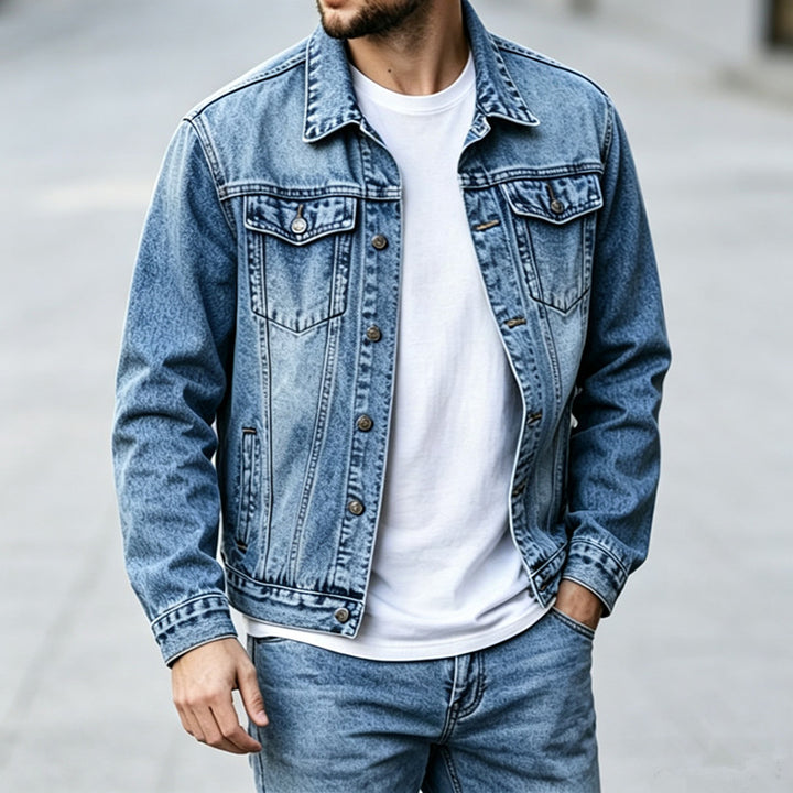 Herren Modische Denimjacke im Vintage-Stil Drune