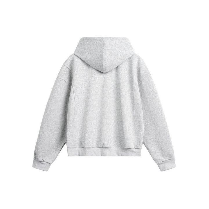 Unisex Oversize Kapuzen-Sweatjacke aus French-Terry mit Raglanärmeln und Zweiwegreißverschluss Drune