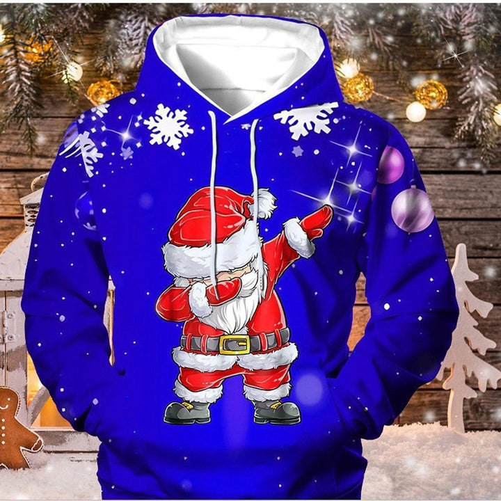 Damen Lustiger Weihnachts-Kapuzenpullover mit Santa-Motiv Drune