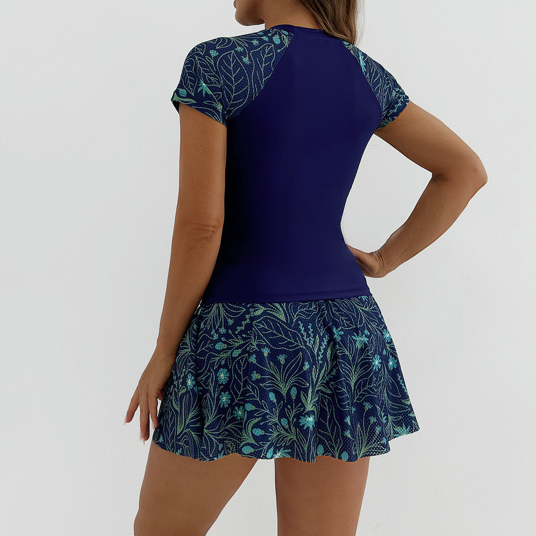 Damen Sportliches Badeset mit modischer Rüschenshort Drune
