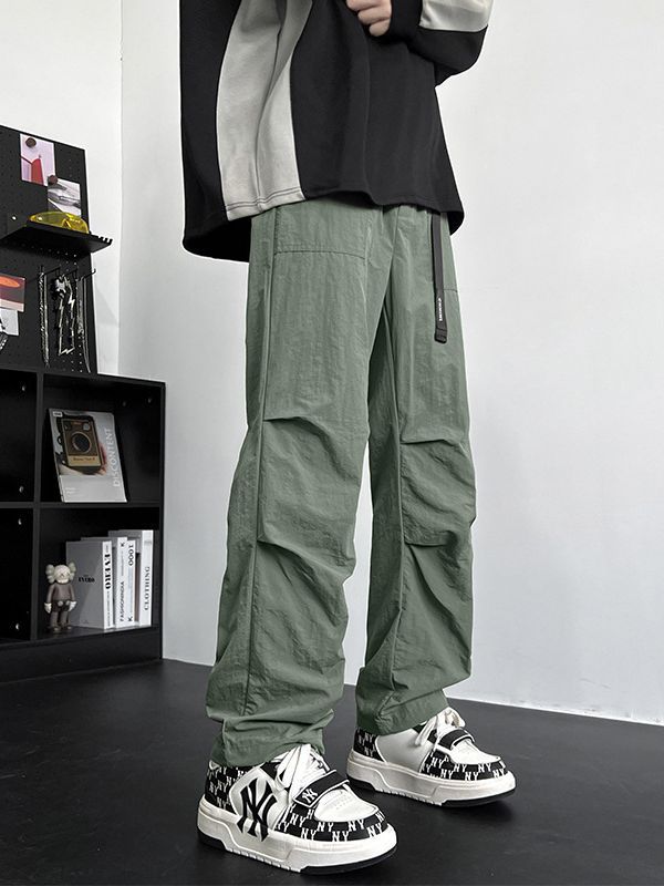Herren Locker sitzende Nylon‑Cargohose mit Utility‑Gurtband und geradem Bein Drune