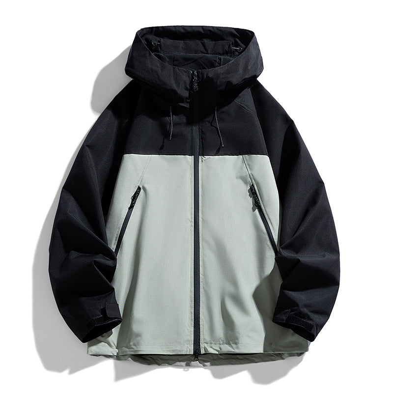 Herren Atmungsaktive Wind- und Wasserfeste Outdoor-Jacke Drune
