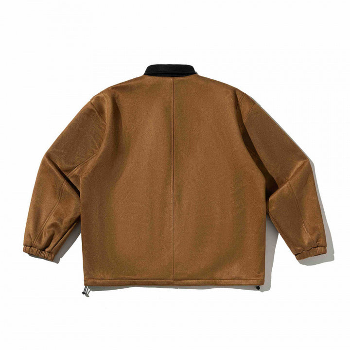 Herren Kastenförmige Wollmix-Blousonjacke mit Cordkragen, Pattentaschen und Tunnelzugsaum Drune