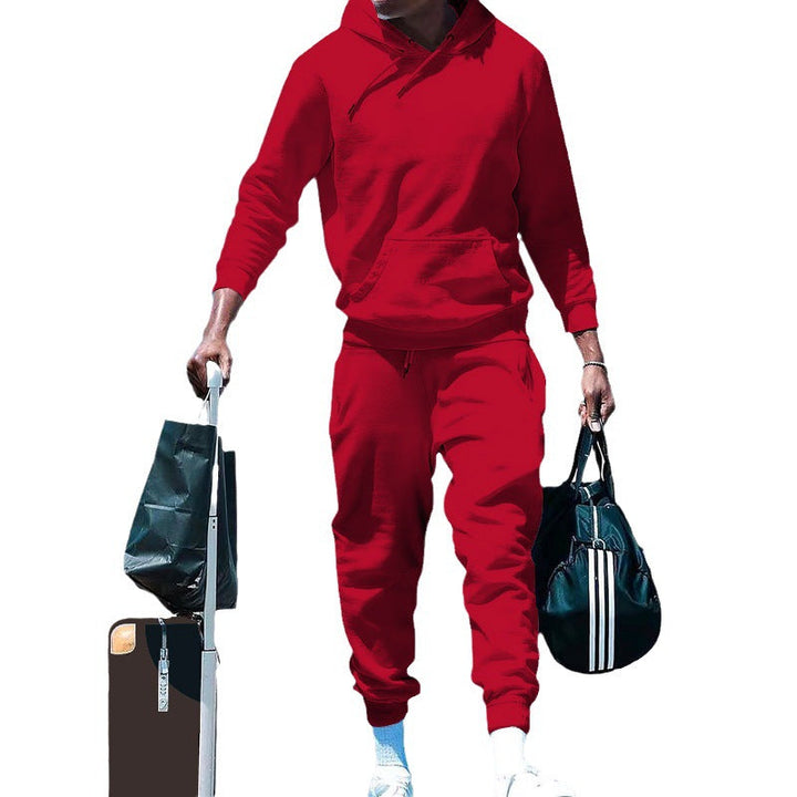 Herren lässiges Freizeit-Set mit Kapuzenpullover und Jogginghose Drune