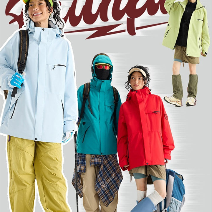 Herren Wasserdichte Outdoor-Softshelljacke mit Kapuze, hohem Stehkragen & Reißverschlusstaschen Drune