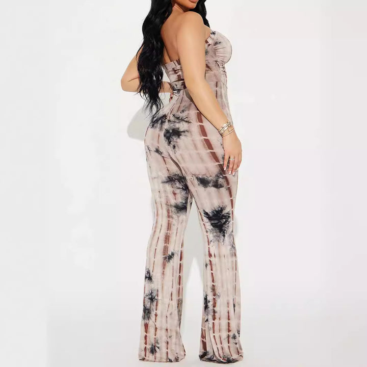 Damen Strapless Jumpsuit mit Raffungen und lässigem Schnitt Drune