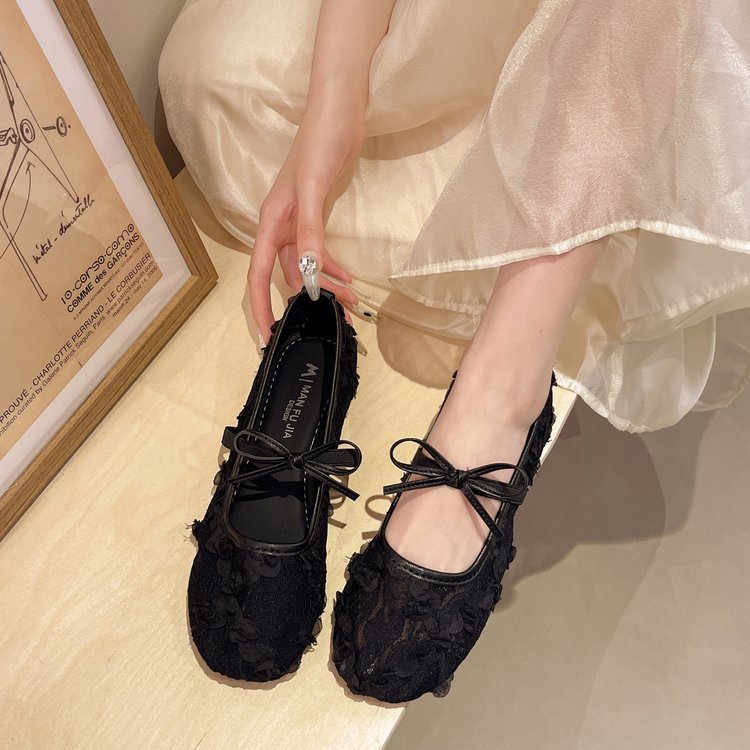 Damen Ballerinas mit floralem Spitzen-Design Drune