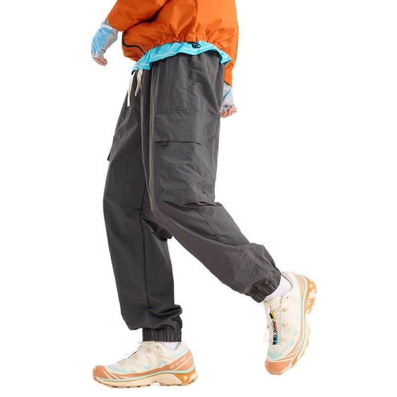 Herren Leichte Utility-Cargo-Hose aus Ripstop mit elastischem Saum und Mehrfachtaschen Drune