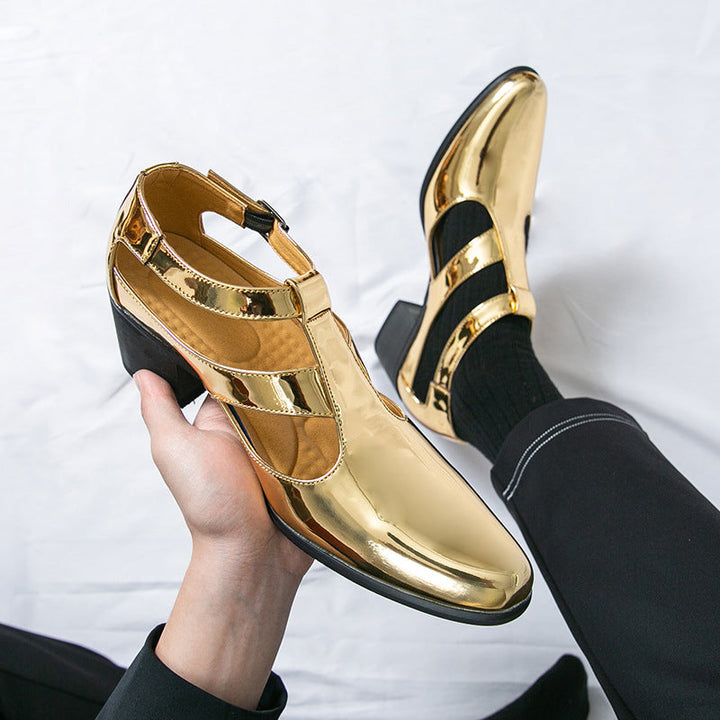 Damen Elegante Metallic Heels mit verstellbarem Riemen Drune