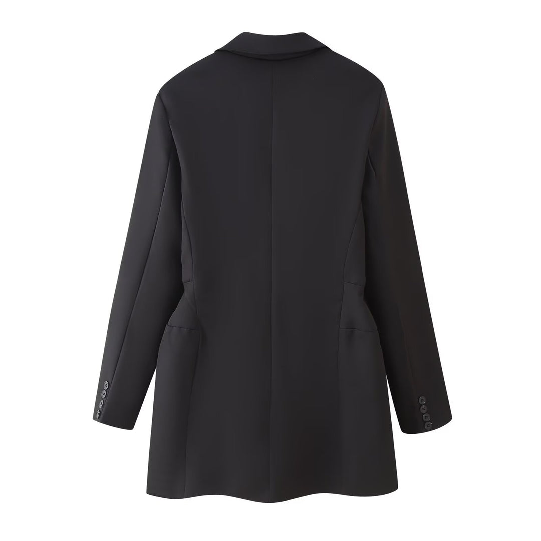 Damen elegante Doppelreiher Blazerjacke Drune 1758752861