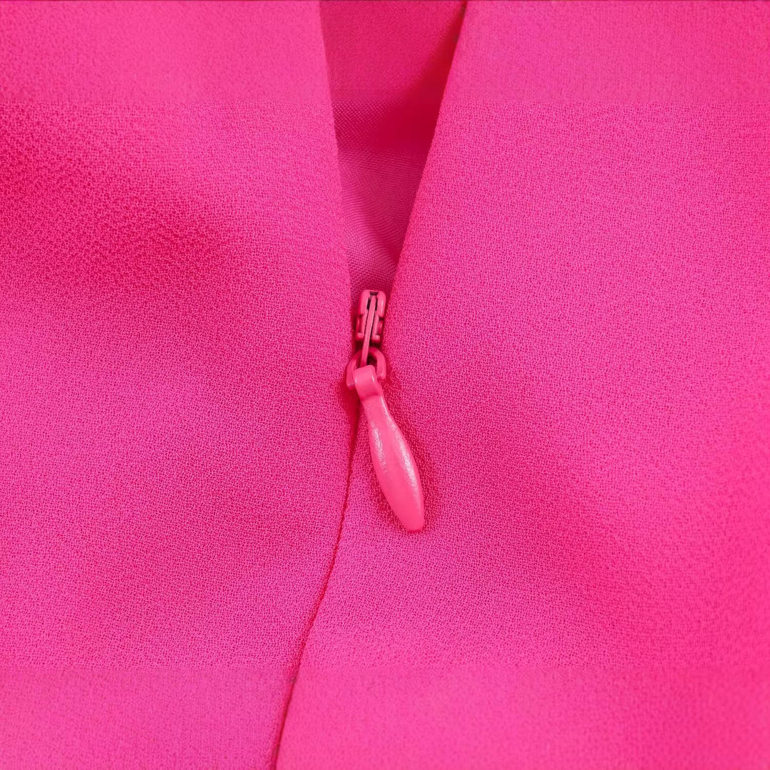 Damen Maxikleid mit Capelet, Stehkragen und Spitzenverzierung Drune
