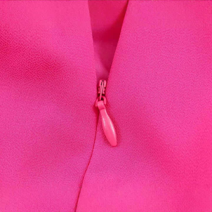 Damen Maxikleid mit Capelet, Stehkragen und Spitzenverzierung Drune