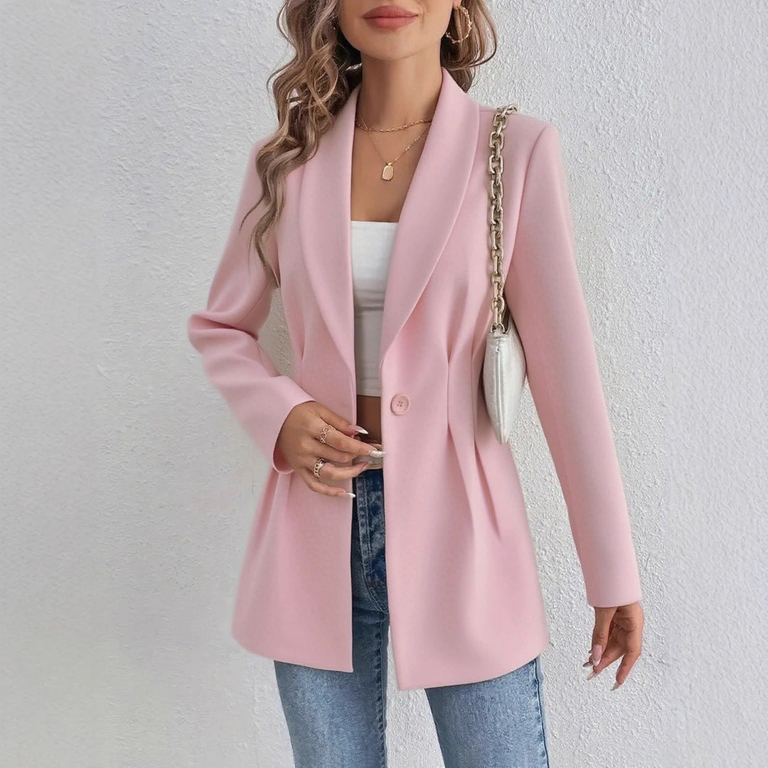Damen Elegante und geschmackvolle Blazerjacke mit Tailleneinsatz Drune