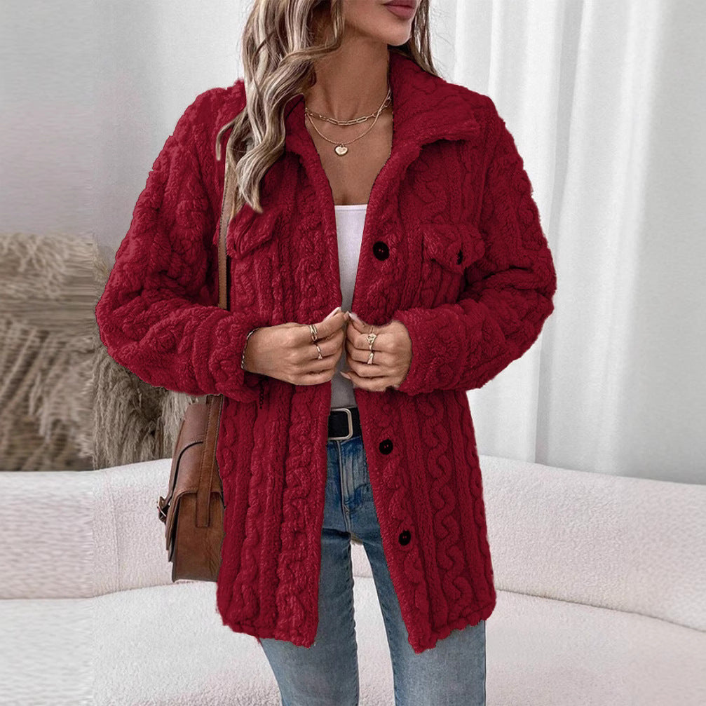 Damen Strickjacke mit Struktur und aufgesetzten Taschen Drune