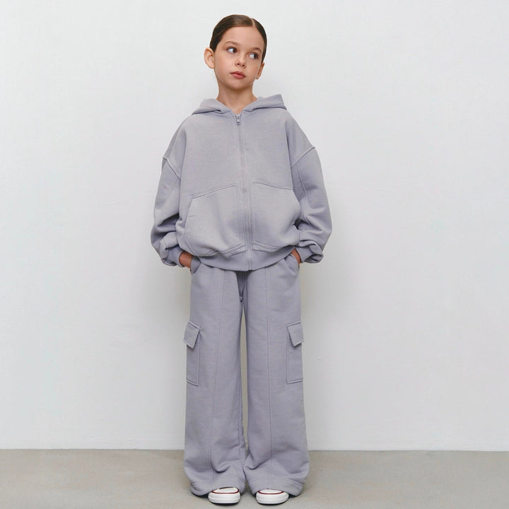 Damen Kapuzenjacke und Cargo-Hose Set mit weitem Schnitt Drune