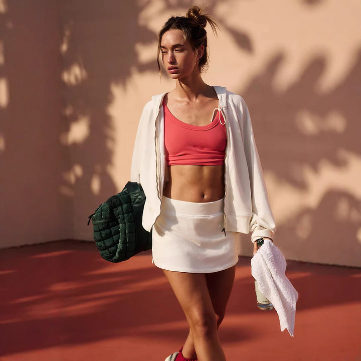 Damen sportliches Loungewear-Set mit lässiger Jacke und kurzen Hosen Drune