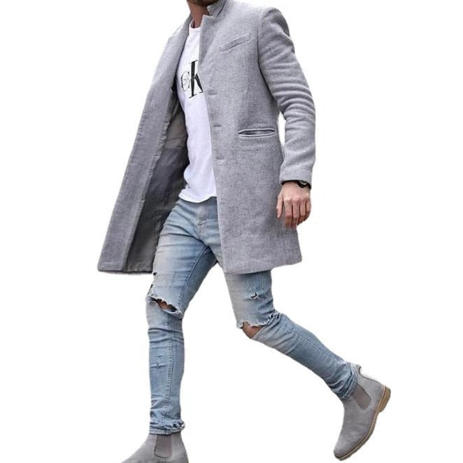 Herren eleganter Langmantel Drune