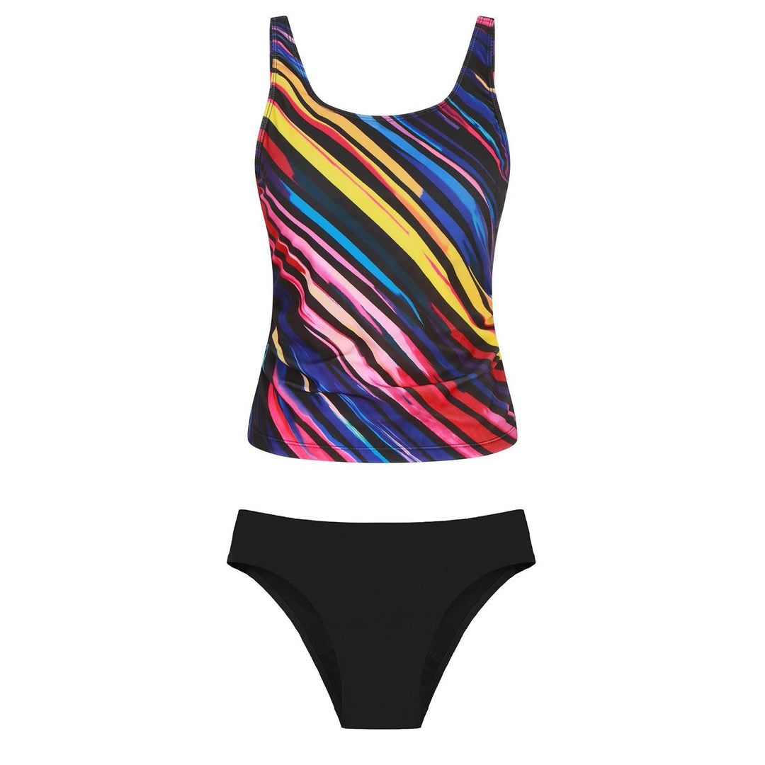 Damen Bikiniset mit floralem Oberteil und klassischem Unterteil Drune
