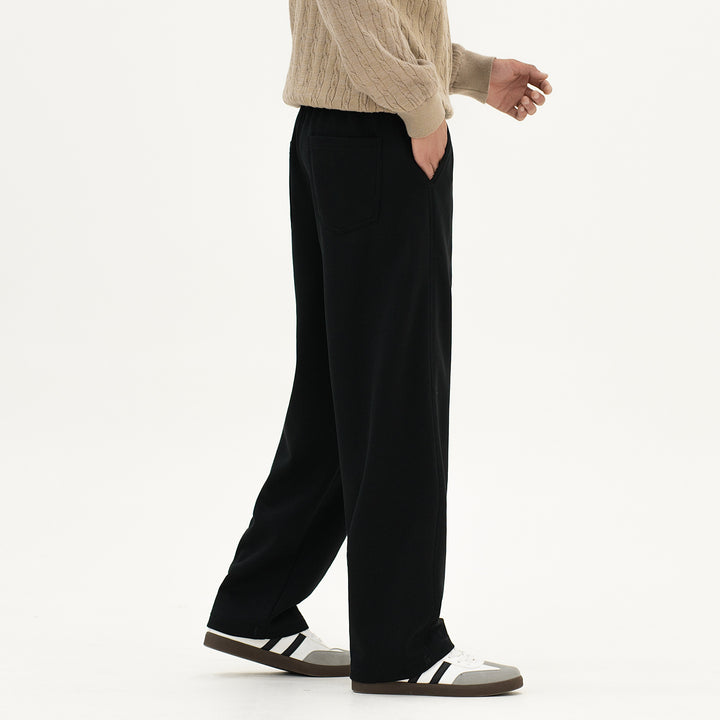 Herren Lounge-Jogginghose mit weitem Bein und Kordelzug Drune