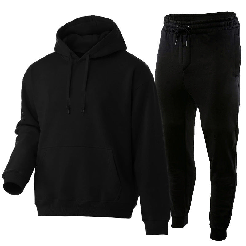 Unisex Premium-Sweatset mit doppelt vernähtem Hoodie, Kängurutasche und ergonomischer Tapered-Jogginghose Drune