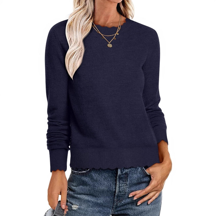Damen Sweater mit Wellenkante Drune