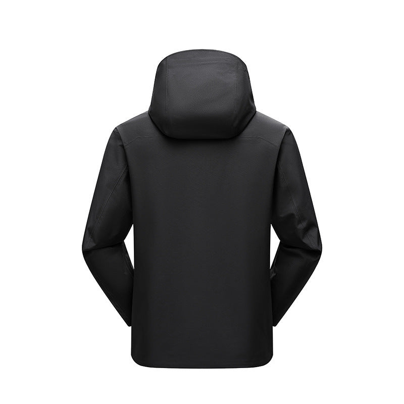 Herren Minimalistische technische dreilagige Softshelljacke mit versiegelten Nähten und wasserdichtem Frontreißverschluss Drune