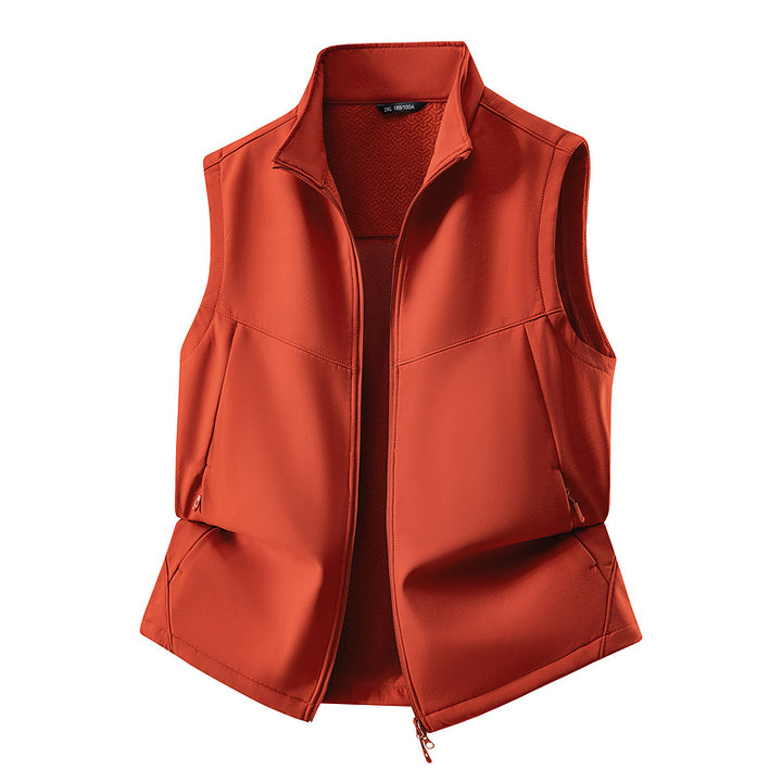 Damen Ärmellose Softshell-Weste mit Stehkragen, Stretchfutter und Zweiwege-Reißverschluss Drune