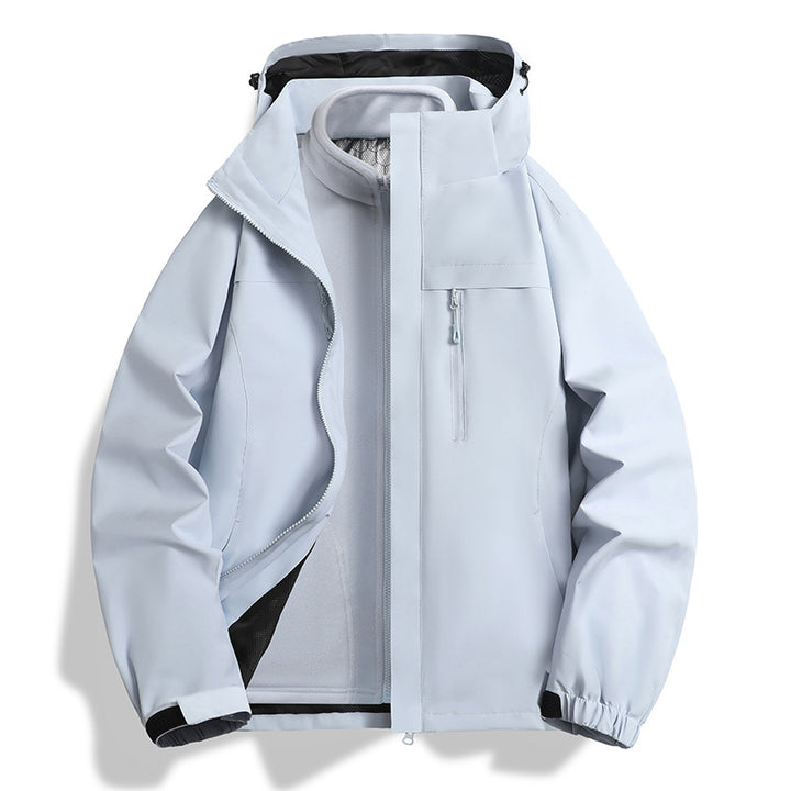 Herren Zwei-in-eins Softshell-Hybridjacke mit abnehmbarer Fleece-Innenjacke und wasserabweisender Membran Drune