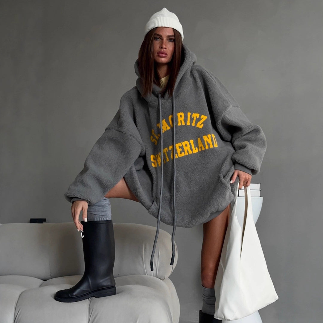 Damen Kuscheliger Oversized Hoodie Drune