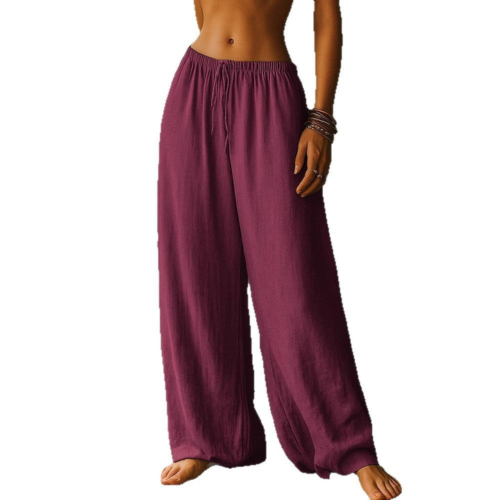 Damen Weite Leinenhose Drune