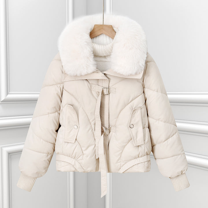 Damen nan kurzes Pilotblouson mit voluminösem Schalkragen, Kordelzugsaum und aufgesetzten Pattentaschen Drune