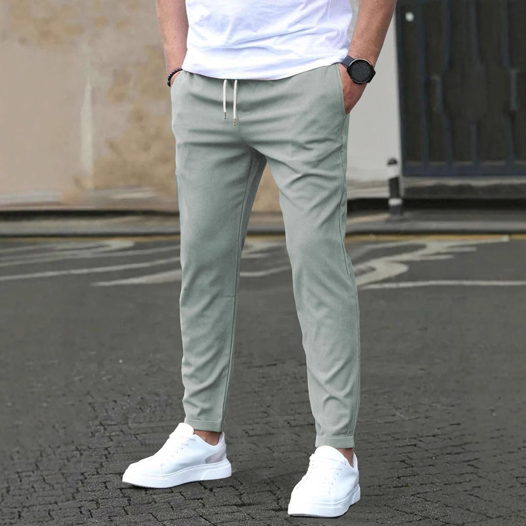 Herren Slim-Fit Jogginghose mit Kordelzug, Seitentaschen und schmalem Knöchelabschluss Drune
