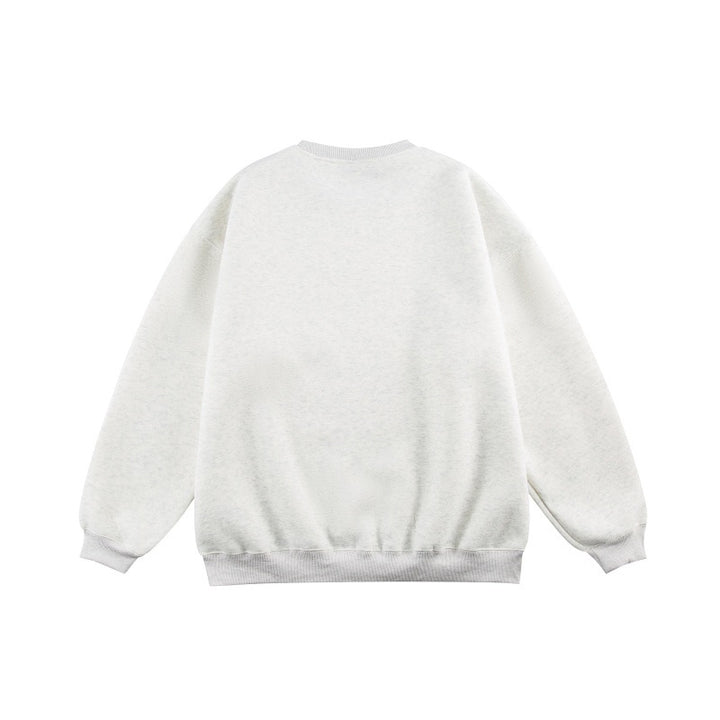 Unisex Oversize-Kuschel-Sweatshirt mit großflächigem Typo-Print und weichem Fleece-Innenfutter Drune