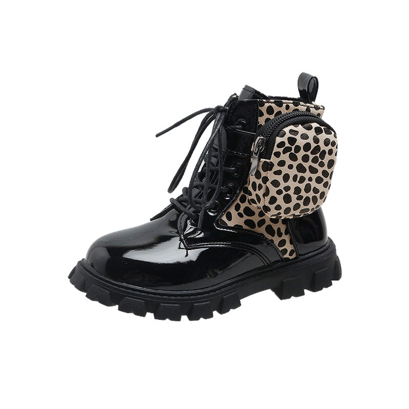 Damen modische und funktionale Stiefeletten mit seitlicher Tasche Drune